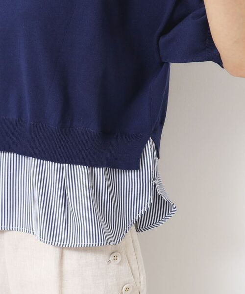 Dessin / デッサン ニット・セーター | 【洗える】シャツレイヤード風五分袖ニット | 詳細14