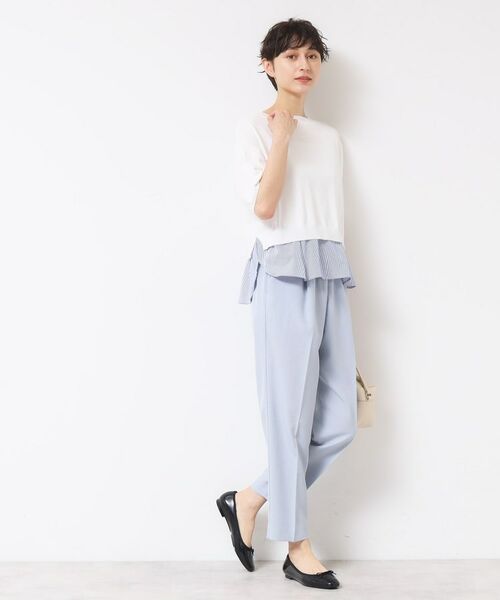 Dessin / デッサン ニット・セーター | 【洗える】シャツレイヤード風五分袖ニット | 詳細3