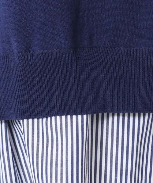 Dessin / デッサン ニット・セーター | 【洗える】シャツレイヤード風五分袖ニット | 詳細8