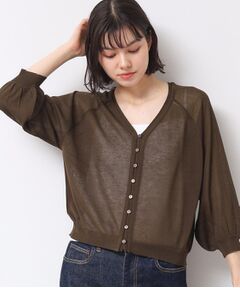 Dessin / デッサン カーディガン・ボレロ | 【洗える】シアーVネックカーディガン