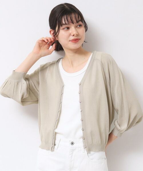 Dessin / デッサン カーディガン・ボレロ | 【洗える】シアーVネックカーディガン | 詳細5