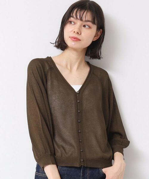 Dessin / デッサン カーディガン・ボレロ | 【洗える】シアーVネックカーディガン | 詳細9