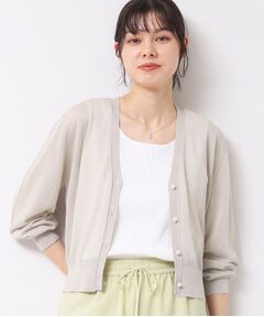 Dessin / デッサン カーディガン・ボレロ | 【UVカット・洗える】パール調ボタンシアーカーディガン