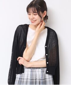 Dessin / デッサン カーディガン・ボレロ | 【UVカット・洗える】パール調ボタンシアーカーディガン