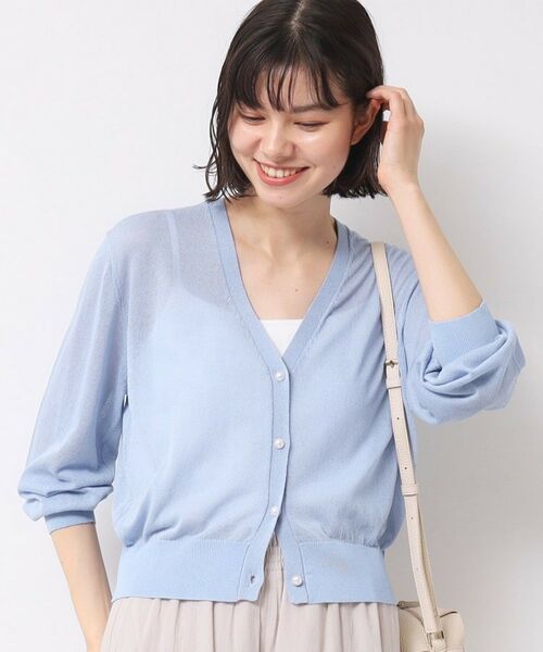Dessin / デッサン カーディガン・ボレロ | 【UVカット・洗える】パール調ボタンシアーカーディガン | 詳細10