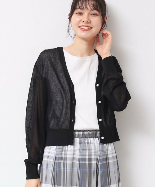 Dessin / デッサン カーディガン・ボレロ | 【UVカット・洗える】パール調ボタンシアーカーディガン | 詳細6
