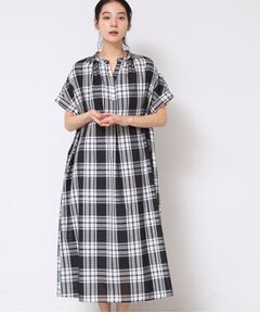 Dessin / デッサン ロング・マキシ丈ワンピース | 【洗える】映えチェック柄スキッパ―ワンピース