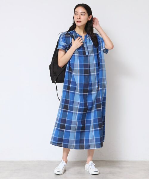 Dessin / デッサン ロング・マキシ丈ワンピース | 【洗える】映えチェック柄スキッパ―ワンピース | 詳細7