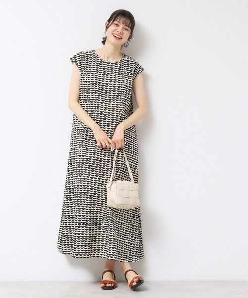 Dessin / デッサン ロング・マキシ丈ワンピース | 【洗える】ウエーブプリントコットンワンピース | 詳細2