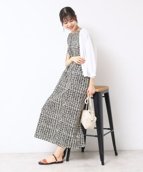 Dessin / デッサン ロング・マキシ丈ワンピース | 【洗える】ウエーブプリントコットンワンピース | 詳細3