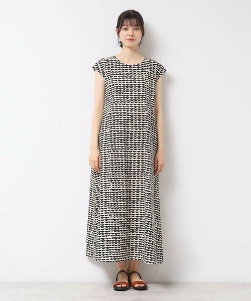 Dessin / デッサン ロング・マキシ丈ワンピース | 【洗える】ウエーブプリントコットンワンピース | 詳細5