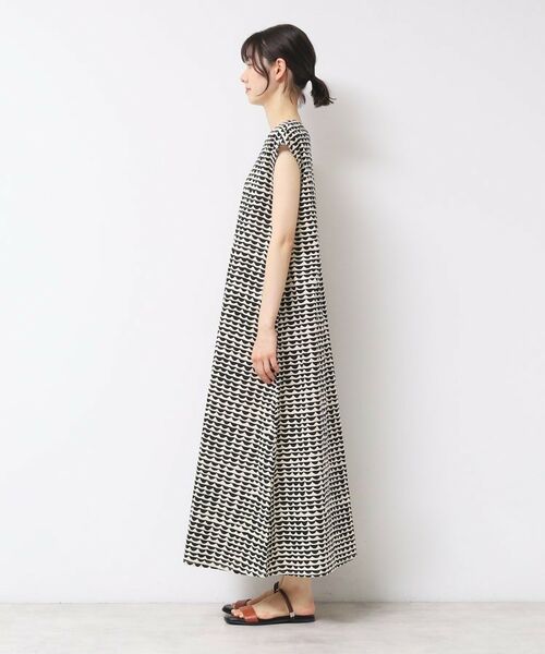 Dessin / デッサン ロング・マキシ丈ワンピース | 【洗える】ウエーブプリントコットンワンピース | 詳細6