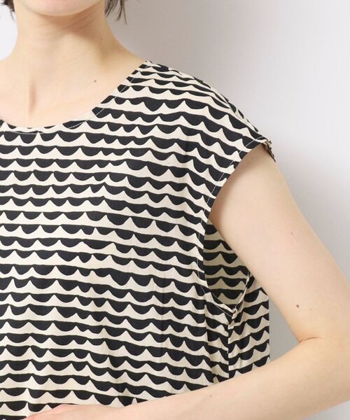 Dessin / デッサン ロング・マキシ丈ワンピース | 【洗える】ウエーブプリントコットンワンピース | 詳細9