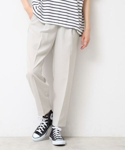 Dessin / デッサン パンツ | 【ウエストゴム・洗える】センターライン入りテーパードパンツ（XS～L） | 詳細10