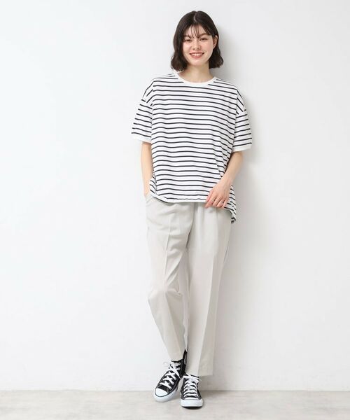 Dessin / デッサン パンツ | 【ウエストゴム・洗える】センターライン入りテーパードパンツ（XS～L） | 詳細11