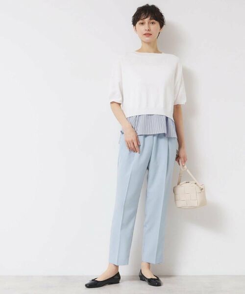 Dessin / デッサン パンツ | 【ウエストゴム・洗える】センターライン入りテーパードパンツ（XS～L） | 詳細7