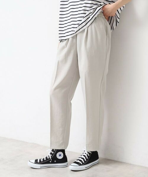 Dessin / デッサン パンツ | 【ウエストゴム・洗える】センターライン入りテーパードパンツ（XS～L） | 詳細9