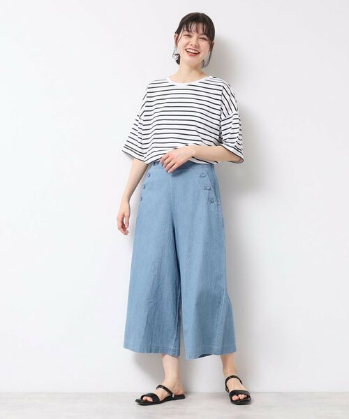 Dessin / デッサン ショート・ハーフ・半端丈パンツ | 【洗える・4サイズ展開】リネンブレンドクロップド丈マリンパンツ | 詳細11