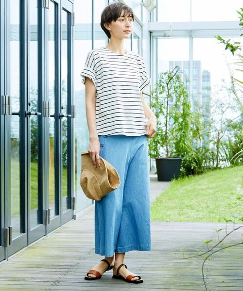 Dessin / デッサン ショート・ハーフ・半端丈パンツ | 【洗える・4サイズ展開】リネンブレンドクロップド丈マリンパンツ | 詳細14