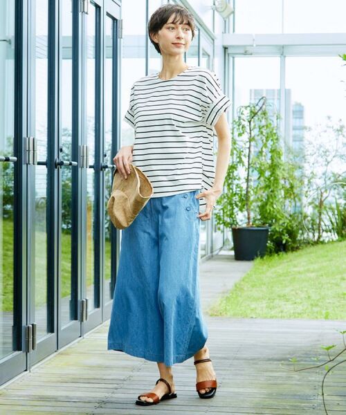 Dessin / デッサン ショート・ハーフ・半端丈パンツ | 【洗える・4サイズ展開】リネンブレンドクロップド丈マリンパンツ | 詳細15