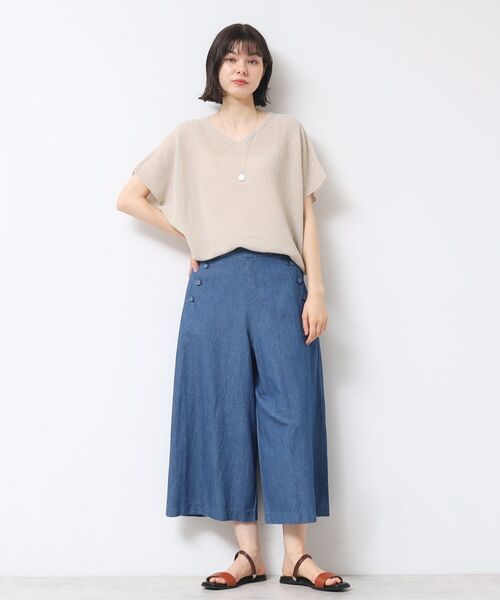 Dessin / デッサン ショート・ハーフ・半端丈パンツ | 【洗える・4サイズ展開】リネンブレンドクロップド丈マリンパンツ | 詳細2