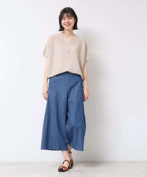 Dessin / デッサン ショート・ハーフ・半端丈パンツ | 【洗える・4サイズ展開】リネンブレンドクロップド丈マリンパンツ | 詳細3