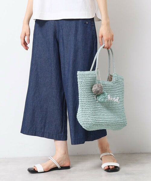 Dessin / デッサン ショート・ハーフ・半端丈パンツ | 【洗える・4サイズ展開】リネンブレンドクロップド丈マリンパンツ | 詳細5