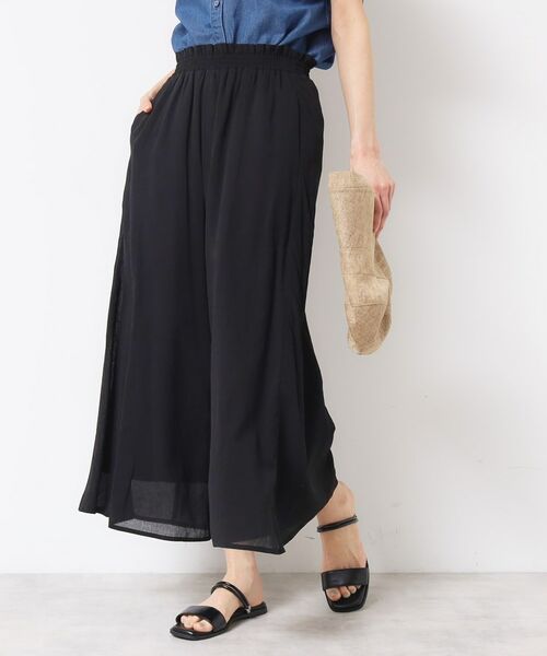 Dessin / デッサン ショート・ハーフ・半端丈パンツ | 【ウエストゴム・洗える】リラクシーパンツ(ブラック(019))