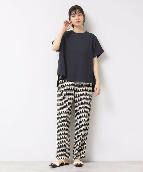 Dessin / デッサン パンツ | 【洗える】ウエーブプリントコットンパンツ | 詳細3