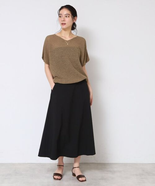 Dessin / デッサン ロング・マキシ丈スカート | 【洗える】Aラインストレッチスカート | 詳細2