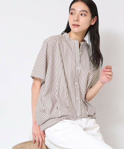 Dessin / デッサン シャツ・ブラウス | ドロップショルダーブラウス(ブラウン(344))