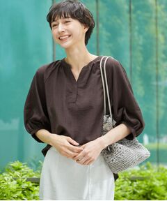 Dessin / デッサン シャツ・ブラウス | 【洗える】スキッパ―五分袖ブラウス（XS～L）