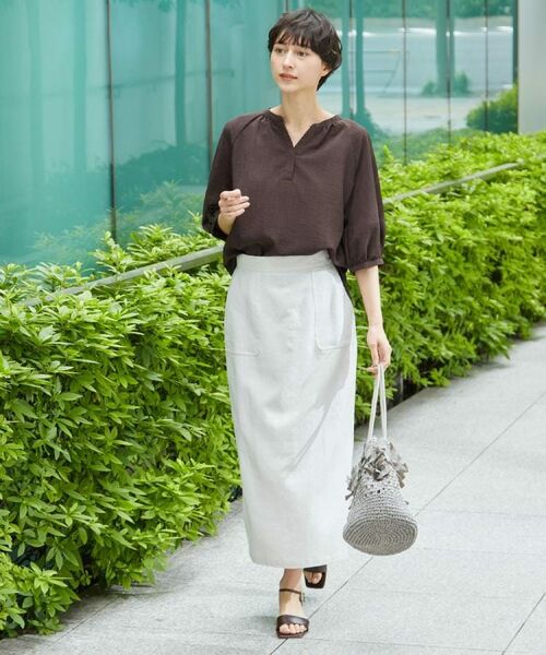 Dessin / デッサン シャツ・ブラウス | 【洗える】スキッパ―五分袖ブラウス(XS~L) | 詳細12