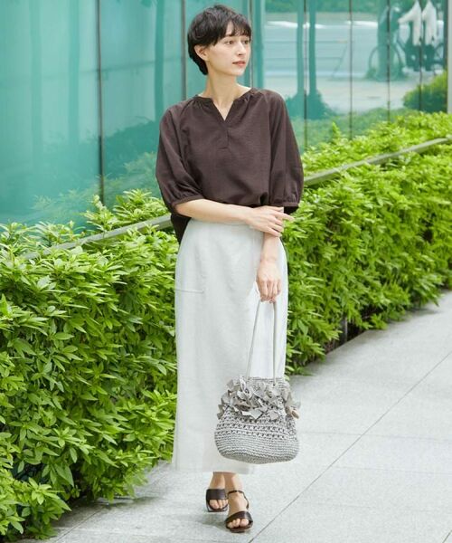 Dessin / デッサン シャツ・ブラウス | 【洗える】スキッパ―五分袖ブラウス(XS~L) | 詳細13