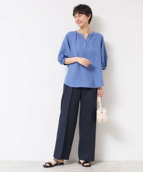 Dessin / デッサン シャツ・ブラウス | 【洗える】スキッパ―五分袖ブラウス(XS~L) | 詳細17