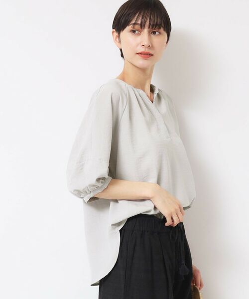 Dessin / デッサン シャツ・ブラウス | 【洗える】スキッパ―五分袖ブラウス(XS~L) | 詳細2