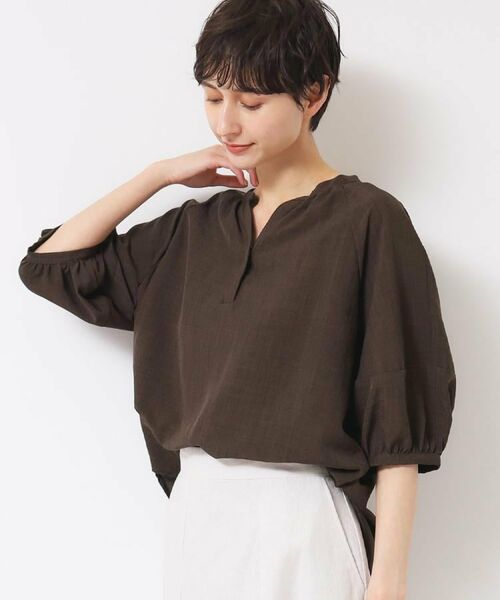 Dessin / デッサン シャツ・ブラウス | 【洗える】スキッパ―五分袖ブラウス(XS~L) | 詳細5