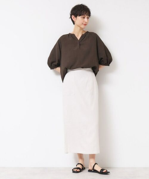 Dessin / デッサン シャツ・ブラウス | 【洗える】スキッパ―五分袖ブラウス(XS~L) | 詳細7