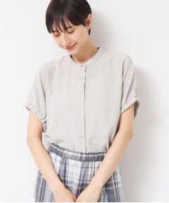 Dessin / デッサン シャツ・ブラウス | 【洗える】バンドカラー袖ギャザーブラウス