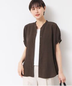 Dessin / デッサン シャツ・ブラウス | 【洗える】バンドカラー袖ギャザーブラウス