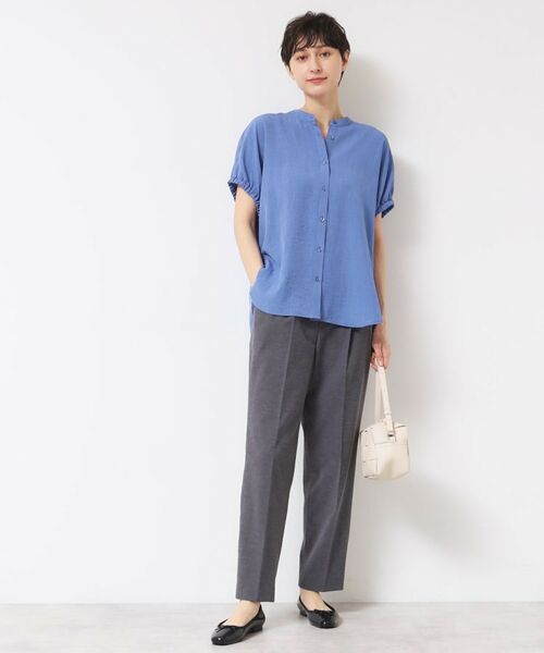 Dessin / デッサン シャツ・ブラウス | 【洗える】バンドカラー袖ギャザーブラウス | 詳細10