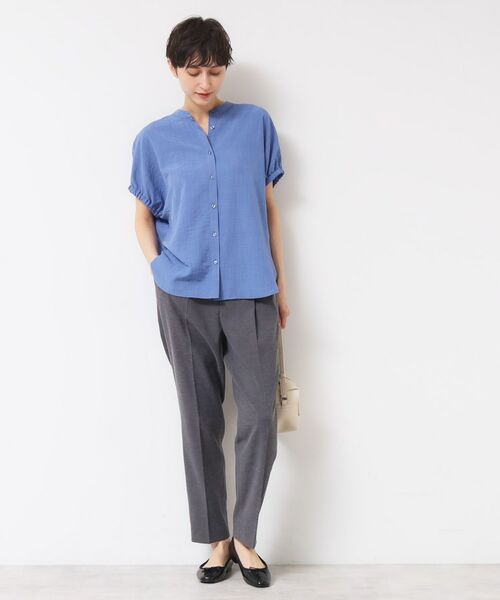 Dessin / デッサン シャツ・ブラウス | 【洗える】バンドカラー袖ギャザーブラウス | 詳細11