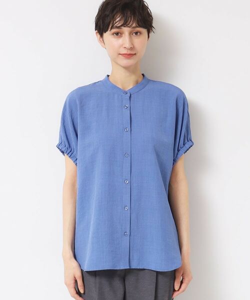 Dessin / デッサン シャツ・ブラウス | 【洗える】バンドカラー袖ギャザーブラウス | 詳細13