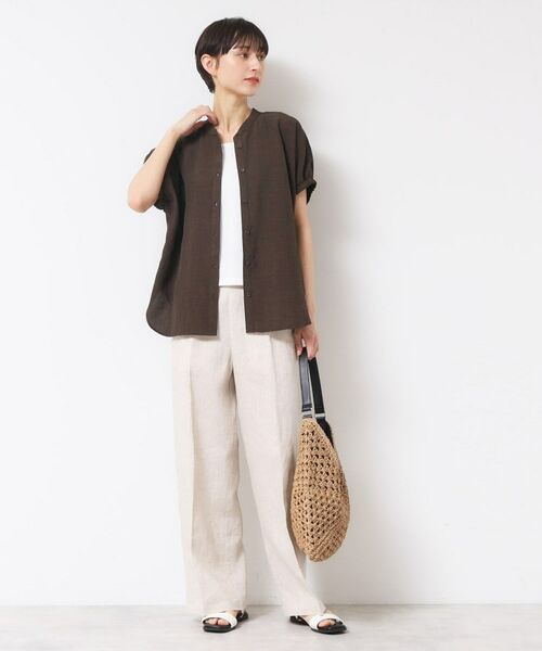 Dessin / デッサン シャツ・ブラウス | 【洗える】バンドカラー袖ギャザーブラウス | 詳細6