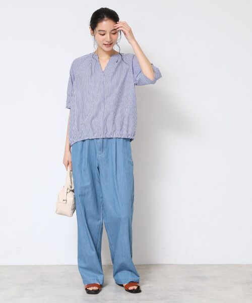 Dessin / デッサン シャツ・ブラウス | 【洗える・4サイズ展開】パフスリーブ五分袖ブラウス（XS～L） | 詳細12