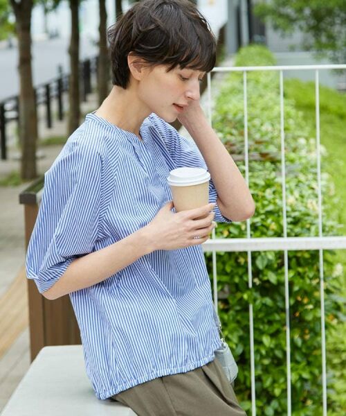 Dessin / デッサン シャツ・ブラウス | 【洗える・4サイズ展開】パフスリーブ五分袖ブラウス（XS～L） | 詳細14