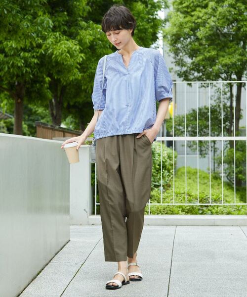 Dessin / デッサン シャツ・ブラウス | 【洗える・4サイズ展開】パフスリーブ五分袖ブラウス（XS～L） | 詳細15