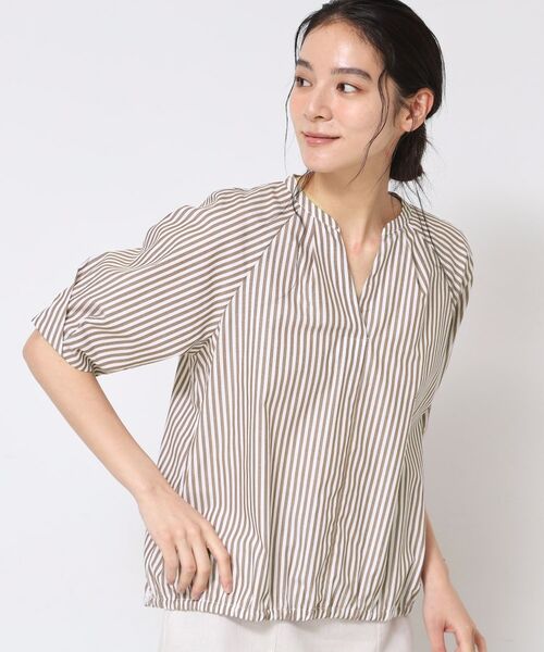 Dessin / デッサン シャツ・ブラウス | 【洗える・4サイズ展開】パフスリーブ五分袖ブラウス（XS～L） | 詳細5