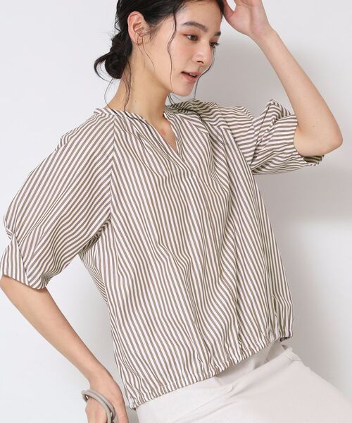 Dessin / デッサン シャツ・ブラウス | 【洗える・4サイズ展開】パフスリーブ五分袖ブラウス（XS～L） | 詳細6