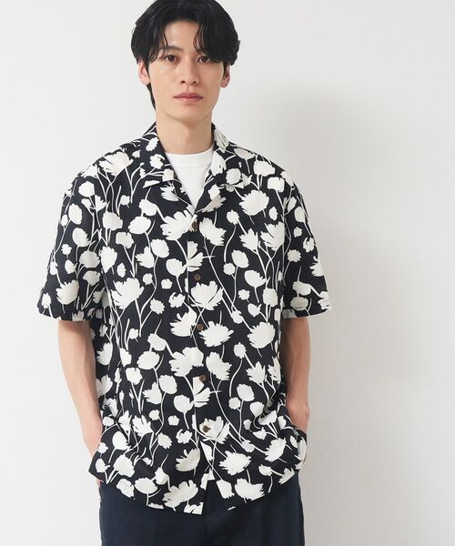 Dessin / デッサン シャツ・ブラウス | 【洗える】フラワープリント開襟シャツ | 詳細1